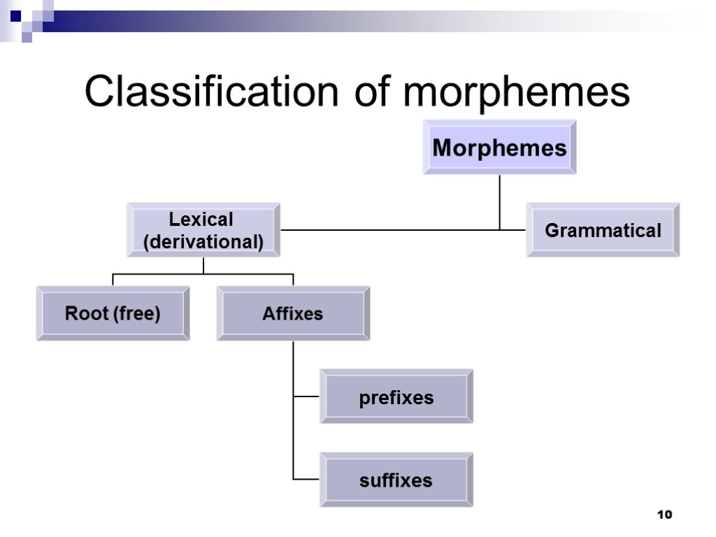 10 Classification of morphemes